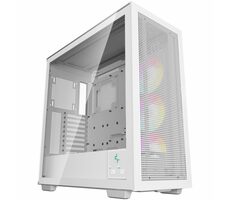 DEEPCOOL MORPHEUS ARGB bílá / E-ATX / USB 3.0 / USB-C / 3x 140mm / bez zdroje / průhledná bočnice