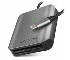 AXAGON CRE-S3C, USB-C 3.2 Gen 1 - SUPERSPEED čtečka karet, 3-slot & lun SD/microSD/CF, podpora UHS-II
