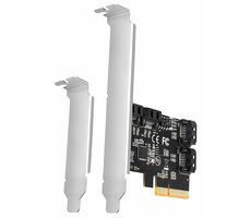 AXAGON PCES-SA4X4, PCIe řadič - 4x interní SATA 6G port, ASM1164, SP & LP