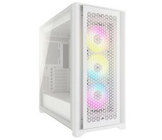 Corsair iCUE 5000D RGB Airflow bílá / E-ATX / 2x USB 3.2 / USB-C / 3x 120mm / bez zdroje / průhledná bočnice
