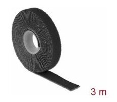 DeLock Páska suchého zipu 300cm x 1.3 cm černá