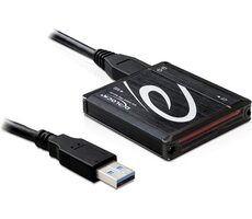 DeLock Čtečka paměťových karet USB 3.2 A - CF & SD & microSD & MS & xD černá