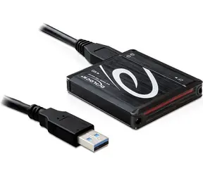 DeLock Čtečka paměťových karet USB 3.2 A - CF & SD & microSD & MS & xD černá