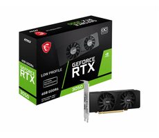 MSI GeForce RTX 3050 LP OC 6GB / 1492 MHz / 6GB GDDR6 / 96-bit / 2x HDMI + 1x DP / 70W