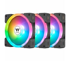 THERMALTAKE SWAFAN EX12 ARGB černá 3ks / Ventilátor / 120 mm / Hydraulic Bearing / 2000 RPM @ 32.5 dB / 57.11 CFM