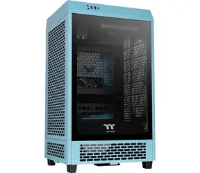 THERMALTAKE The Tower 200 modrá / mini ITX / 1x USB-C 3.2 / 2x USB-A 3.0 / bez zdroje / průhledná bočnice 