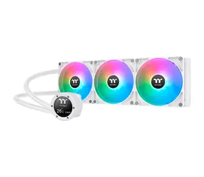 THERMALTAKE TH420 V2 Ultra ARGB bílá / AIO vodní chladič CPU / 3x 140 mm / 3300 RPM @ 34.7 dB / 84.32 CFM