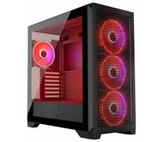 MODECOM Volcano Expanse T Apex ARGB černá / ATX / 1x USB-C 3.2 / 2x USB 3.2 / 4x 140mm / bez zdroje / průhledná bočnice