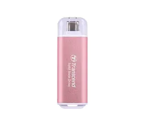 Transcend ESD300P Externí SDD 512GB růžová / USB-C 3.2 Gen 2 / R: 1050MBs / W: 950MBs                       