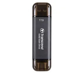 Transcend ESD310C Externí SDD 1TB šedá / USB-A/C 3.2 Gen 2 / R: 1050MBs / W: 950MBs