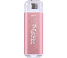 Transcend ESD300P Externí SDD 2TB růžová / USB-C 3.2 Gen 2 / R: 1050MBs / W: 950MBs