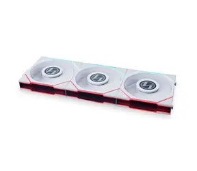 Lian Li UNI FAN 12TLLCD3W TL LCD Series ARGB 3ks bílá / 120 mm / 27 dB @ 1900 RPM / 4pin PWM + 3pin ARGB