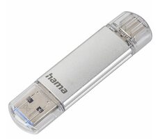 Hama Flash Pen Laeta 32 GB stříbrná / Flash disk / USB-A & USB-C 3.1 / čtení: až 40 MBs