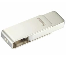 Hama USB Uni-C Rotate Pro 128 GB stříbrná / Flash disk / USB-C 3.1 / čtení: až 70 MBs