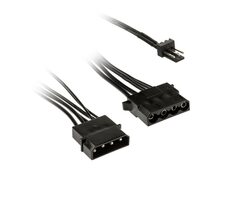 Kolink Adaptér 3-pin na 2x 4-pin Molex 24.5cm černá 