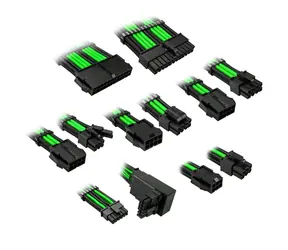 Kolink Prodlužovací sada opletených kabelů Core Pro Braided Cable Extension Kit 12V-2x6 Typ 2 zelená