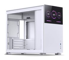 Jonsbo D31 Screen bílá / Micro-ATX / 1x USB-C 3.1 / 1x USB-A 3.0 / bez zdroje / průhledná bočnice / displej