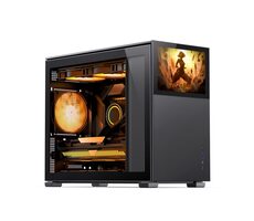 Jonsbo D31 Screen černá / Micro-ATX / 1x USB-C 3.1 / 1x USB-A 3.0 / bez zdroje / průhledná bočnice