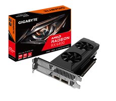 GIGABYTE RX 6400 D6 / 2039-2321 MHz / 4GB D6 / 64-bit / 1x HDMI & 1x DP / 350W 