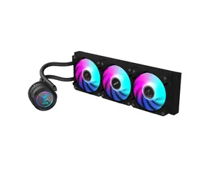 GIGABYTE AORUS WATERFORCE II 360 / 3 x120 mm / 36.9 dB / 64.95 CFM / 800-2300 RPM / RGB / Intel + AMD