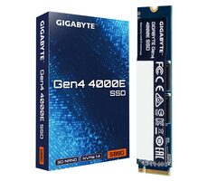 GIGABYTE Gen4 4000E SSD 500GB / M.2 2280 Gen 4 / R: 3600 MBps / W: 3000 MBps / MTBF: 1.5mh / 3y