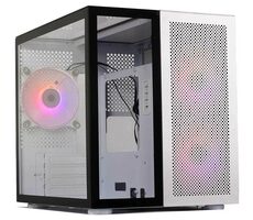 Redragon GC-588 Axe ARGB černá / Micro ATX / 2x USB-A + 1x USB-C / bez zdroje / průhledná bočnice