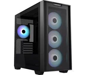 ASUS A21 PLUS černá / Micro-ATX / 2x USB-A 3.2 / 4x 120mm / bez zdroje / průhledná bočnice