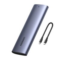 UGREEN CM400 Pouzdro pro externí disk M.2 + kabel USB-C/USB-C šedá / B-Key / NGFF / SATA 