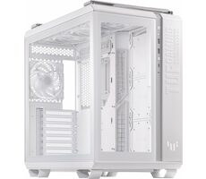 ASUS TUF Gaming GT502 Plus bílá / ATX / 4x 120mm ARGB / bez zdoje / průhledná bočnice