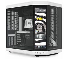 Hyte Y70 Touch Infinite černo-bílá / E-ATX / 2x USB-A 3.2 / 1x USB-C 3.2 / průhledná bočnice / Riser kabel / displej