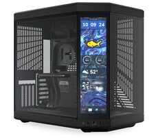 Hyte Y70 Touch Infinite černá / E-ATX / 2x USB-A 3.2 / 1x USB-C 3.2 / průhledná bočnice / Riser kabel / displej