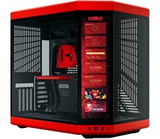 Hyte Y70 Touch Infinite červeno-černá / E-ATX / 2x USB-A 3.2 / 1x USB-C 3.2 / průhledná bočnice / Riser kabel / displej