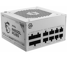 MSI MAG A850GL PCIE5 bílá / 850W / 120mm / ATX3.0 / aktivní PFC / 80PLUS Gold 