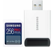 SAMSUNG SDXC PRO ULTIMATE 256GB + adaptér / SDXC /USB 2.0 / Class 10 