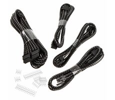 PHANTEKS Sada prodlužovacích kabelů X-Muster černo-stříbrná / 500mm / 1x 24-Pin / 1x 4+4-Pin / 2x 6+2-Pin