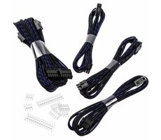 PHANTEKS Sada prodlužovacích kabelů S-Muster černo-modrá / 500mm / 1x 24-Pin / 1x 4+4-Pin / 2x 6+2-Pin
