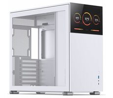 Jonsbo D41 Screen bílá / ATX / 1x USB-A 3.2 / 1x USB-C 3.2 / bez zdroje / displej / průhledná bočnice 