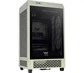THERMALTAKE The Tower 200 zelená / mITX / 2x USB-A 3.0 / 1x USB-C 3.2 / 2x 140mm / bez zdroje / průhledná bočnice 