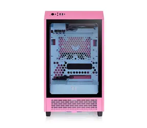 THERMALTAKE The Tower 200 růžová / mITX / 2x USB-A 3.0 / 1x USB-C 3.2 / 2x 140mm / bez zdroje / průhledná bočnice 