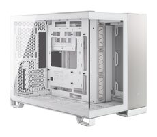 Corsair 2500X bílá hliník / Micro-ATX / 1x USB-C 3.1 / 2x USB-A / bez zdroje / průhledná bočnice