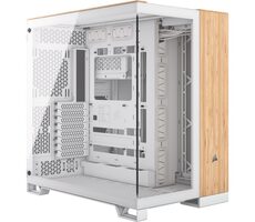 Corsair 6500X bílá bambusové dřevo / E-ATX / 4x USB-A 3.2 / 1x USB-C 3.2 / bez zdroje / průhlední bočnice