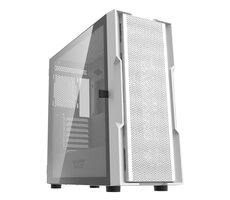 darkFlash DK431 MESH bílá / E-ATX / bez ventilátorů / 3x USB-A / průhledná bočnice / bez zdroje 
