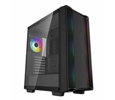 DEEPCOOL CC560 ARGB V2 černá / ATX / 1x USB-A 3.0 / 1x USB-A 2.0 / 4x 120mm ARGB / bez zdroje / průhledná bočnice