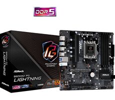 ASRock B650M PG LIGHTNING / B650 / AM5 / 4x DDR5 / 1x 2.5GLAN / mATX