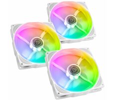 Noiseblocker NB-eLoop X B12-P ARGB bílá 3ks / 120mm / 28.4 dB @ 2000 RPM / 77.93 CFM / 4-Pin PWM + 3-Pin