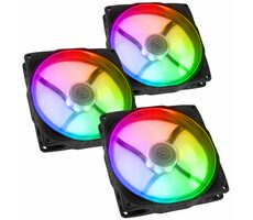 Noiseblocker NB-eLoop X B12-P ARGB černá 3ks / 120mm / 28.4 dB @ 2000 RPM / 77.93 CFM / 4-Pin PWM + 3-Pin