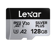Lexar Professional SILVER PLUS microSDXC 128GB / čtení: 205MBps / zápis: 150MBps / UHS-I / V30