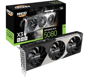 INNO3D RTX 5080 X3 16GB / 2617MHz / 16GB GDDR7 / 256-bit / 1x HDMI + 3x DP / 850W (16)