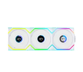 Lian Li UNI FAN SL Wireless LCD 3ks včetně ovladače bílá / ARGB / 120mm / 1900rpm / 29.5dBA / 58 CFM