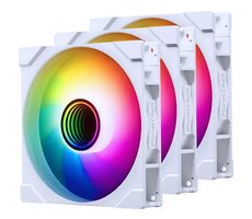 PHANTEKS M25 Gen2 PWM D-RGB Reverse Blade 3ks bílá / 140mm / Hydraulic Bearing / 36.4 dB @ 1800 RPM / 101.78 CFM